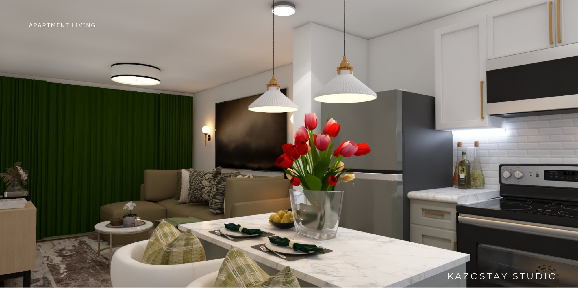 Olive Noir Living Room Kit