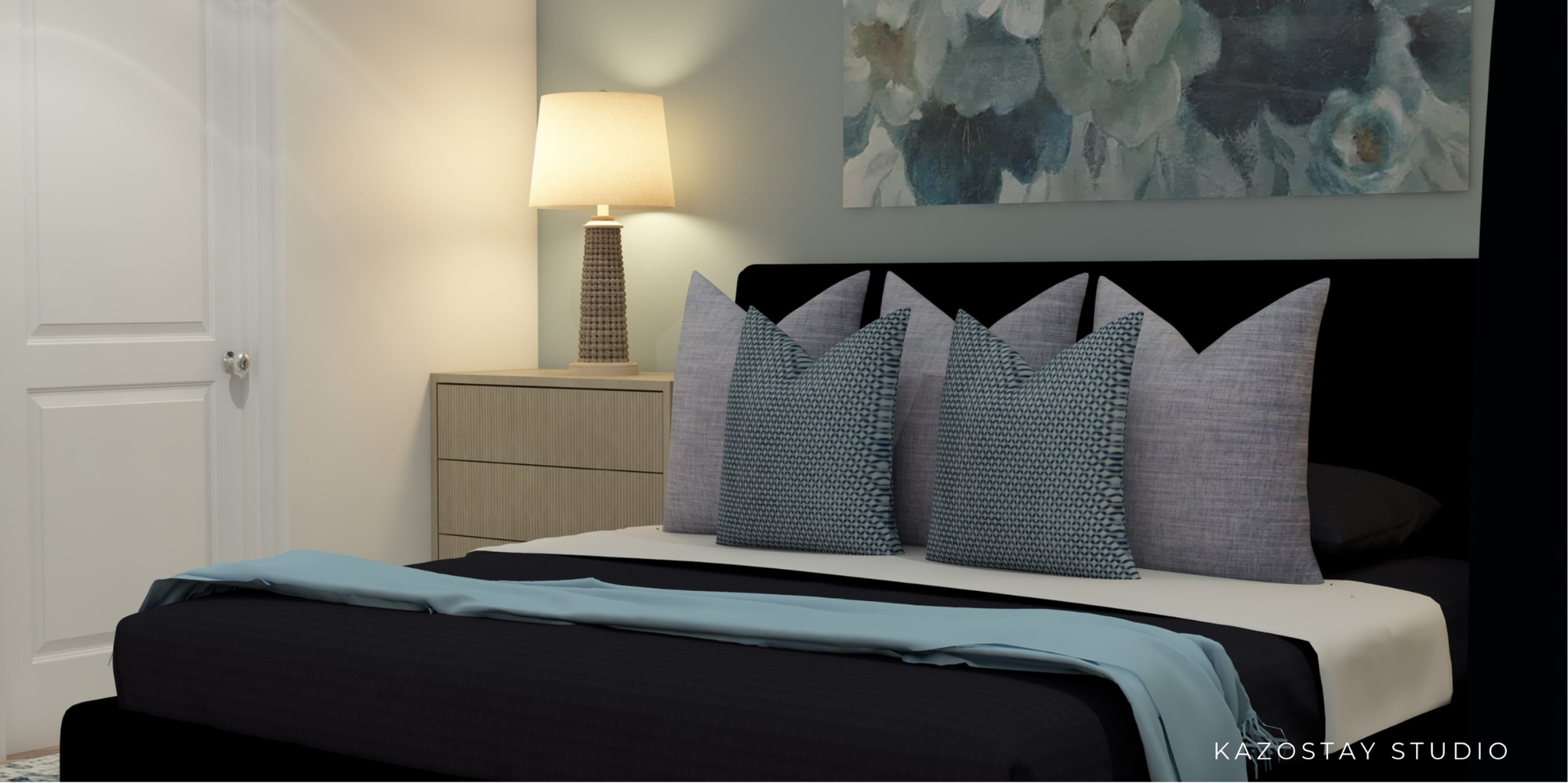 Navy bedroom render 2
